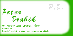 peter drabik business card